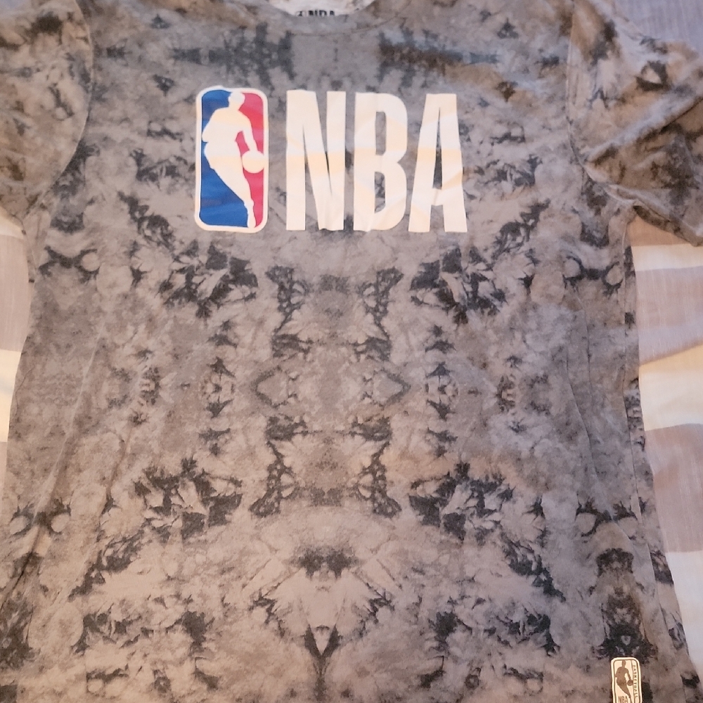 NBA Kids Black and Gray Tie-Dye T-Shirt